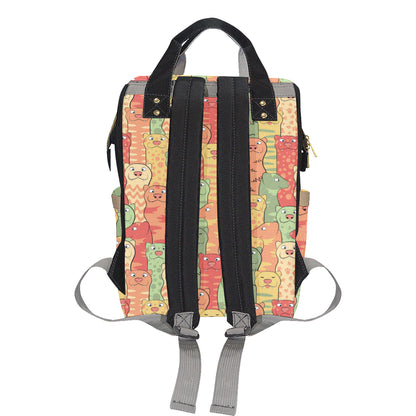 Ferret Pattern Print Design 01 Diaper Bag Backpack