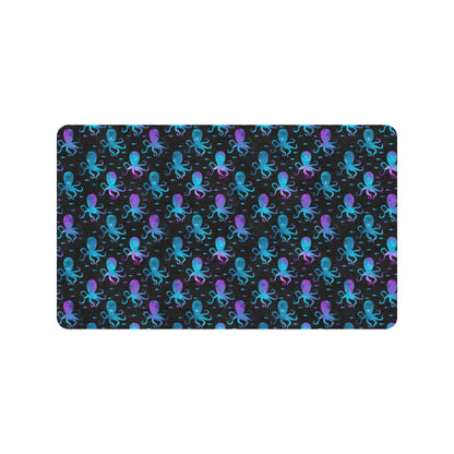 Octopus Blue Design Print Themed Rubber Doormat