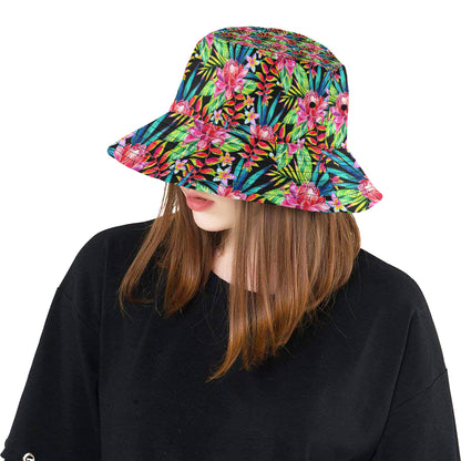 Heliconia Pattern Print Design HL02 Unisex Bucket Hat