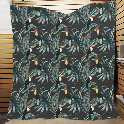 Rainforest Pattern Print Design RF06 Premium Quilt