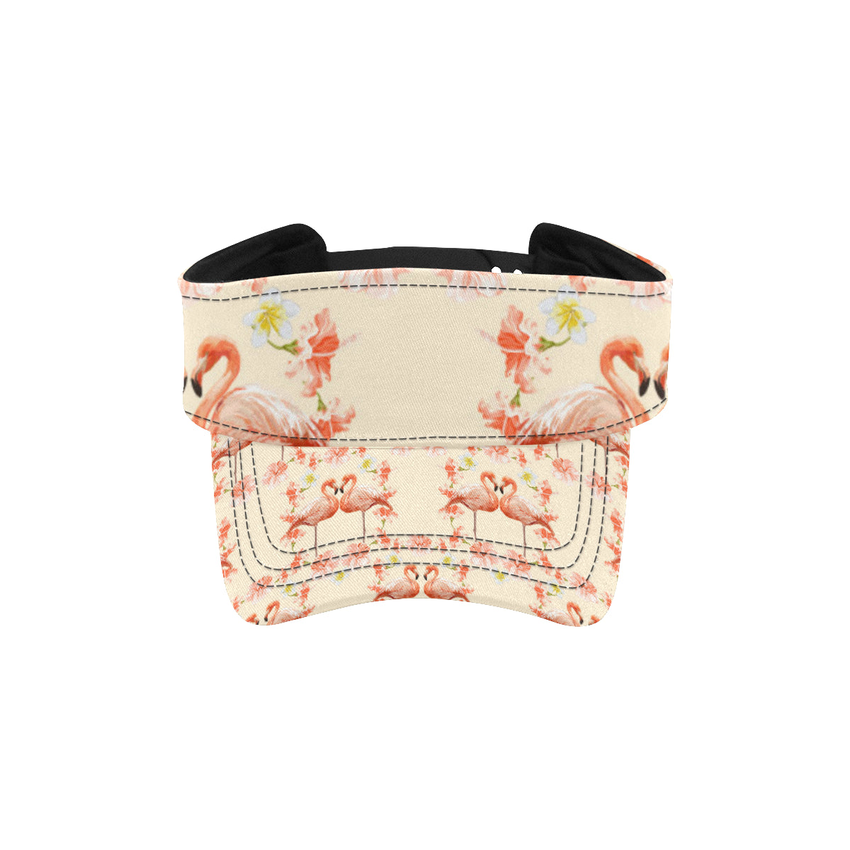 Flamingo Hibiscus Print Pattern Unisex Sun Visor