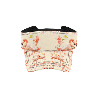 Flamingo Hibiscus Print Pattern Unisex Sun Visor