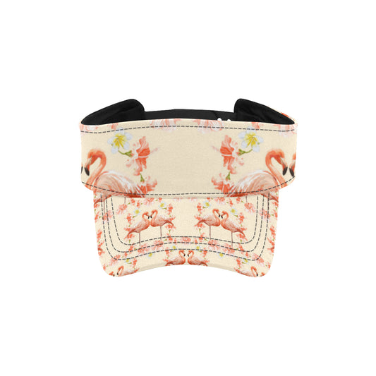 Flamingo Hibiscus Print Pattern Unisex Sun Visor