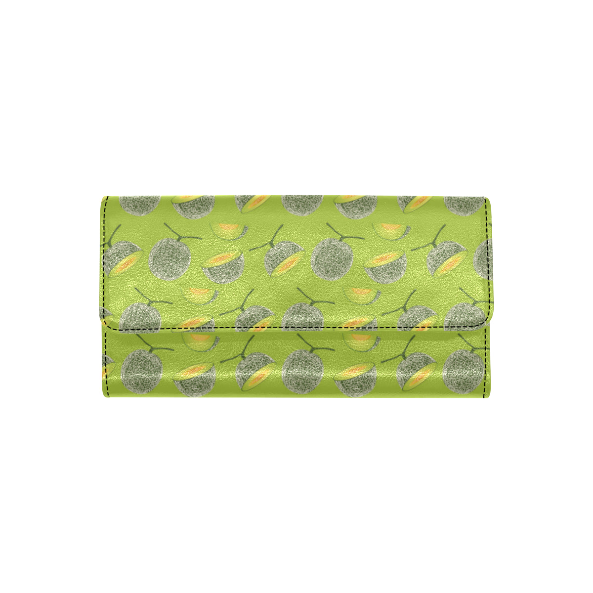 Cantaloupe Pattern Print Design 03 Women's Trifold Wallet