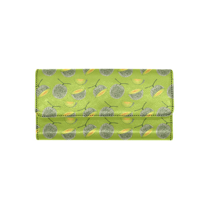 Cantaloupe Pattern Print Design 03 Women's Trifold Wallet