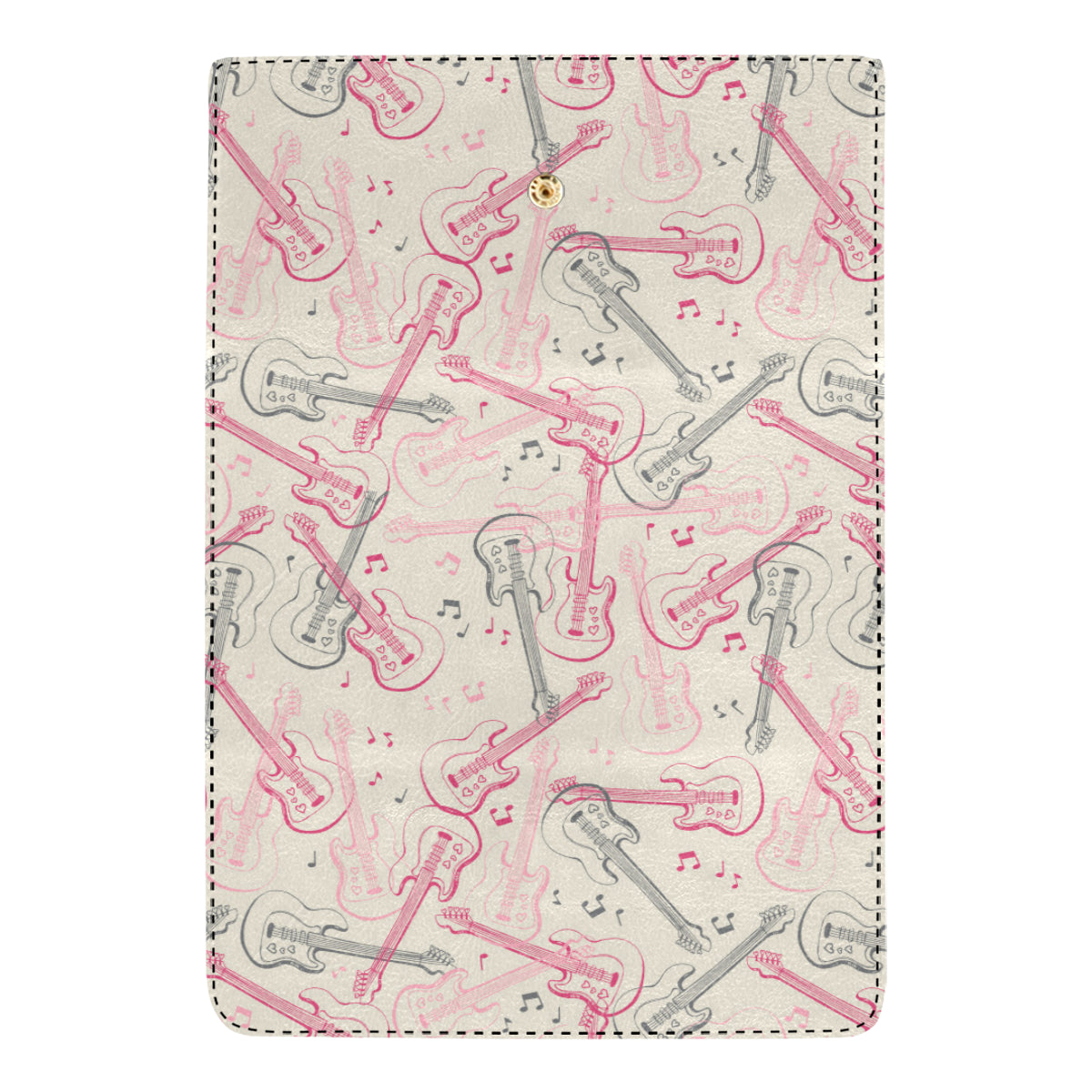 Bass Guitar Pattern Print Design 02 Women's Trifold Wallet