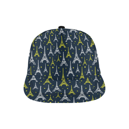 Eiffel Tower Star Print Snapback Cap