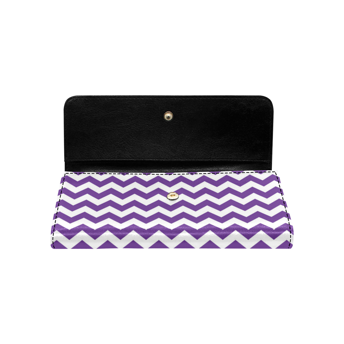 Chevron Purple Pattern Print Design 03 Women's Trifold Wallet