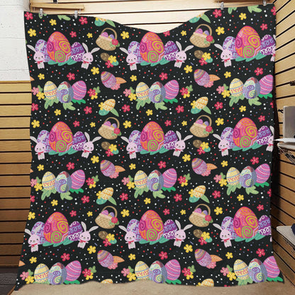 Easter Eggs Pattern Print Design RB06 Premium Quilt