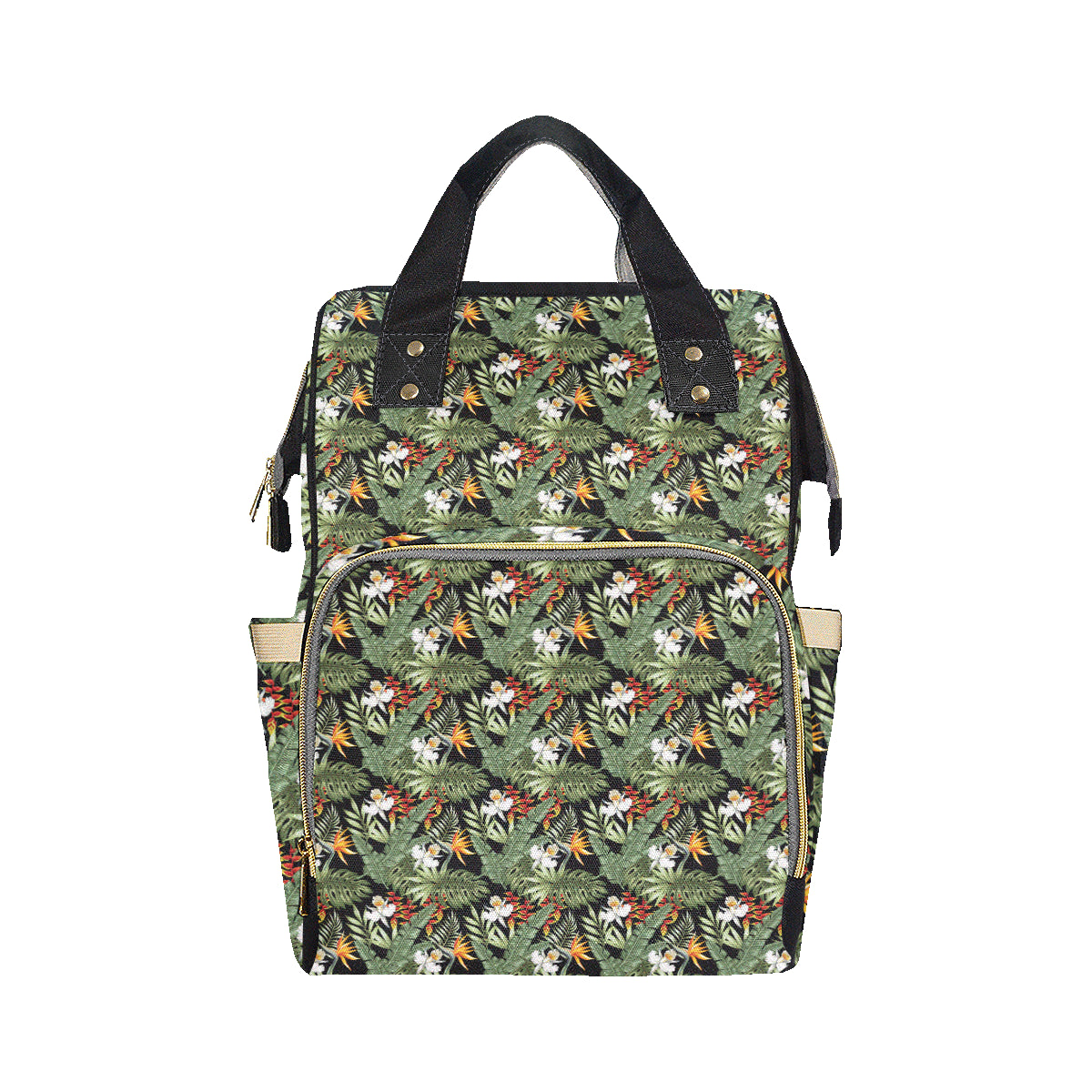 Bird Of Paradise Pattern Print Design 02 Diaper Bag Backpack