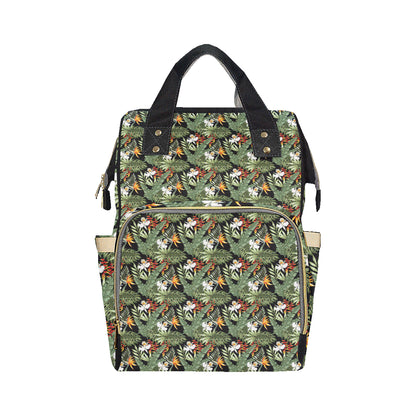 Bird Of Paradise Pattern Print Design 02 Diaper Bag Backpack