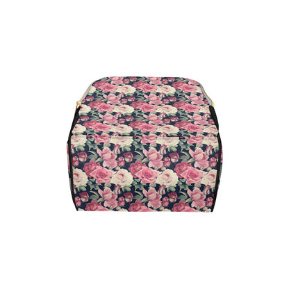 Rose Pattern Print Design RO05 Diaper Bag Backpack