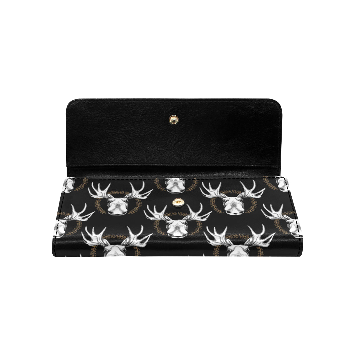 Moose Pattern Print Design 02 Women's Trifold Wallet