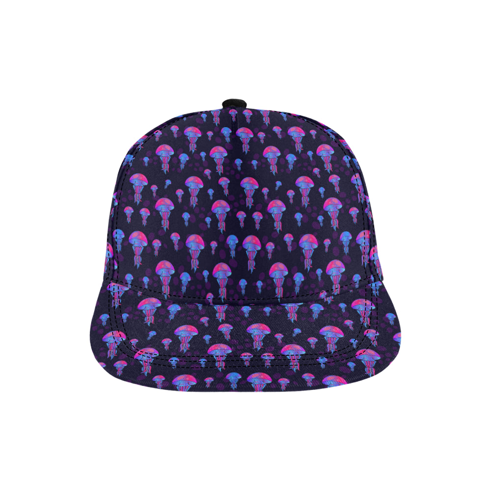 Jellyfish Neon Print Snapback Cap