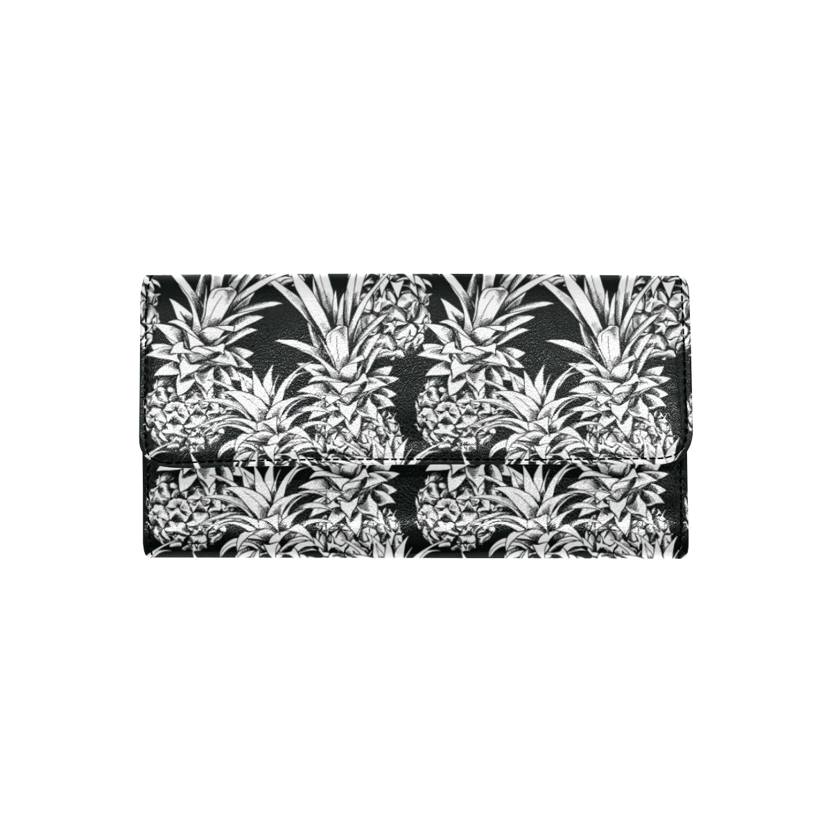 Pineapple Pattern Print Design PP08 Women's Trifold Wallet