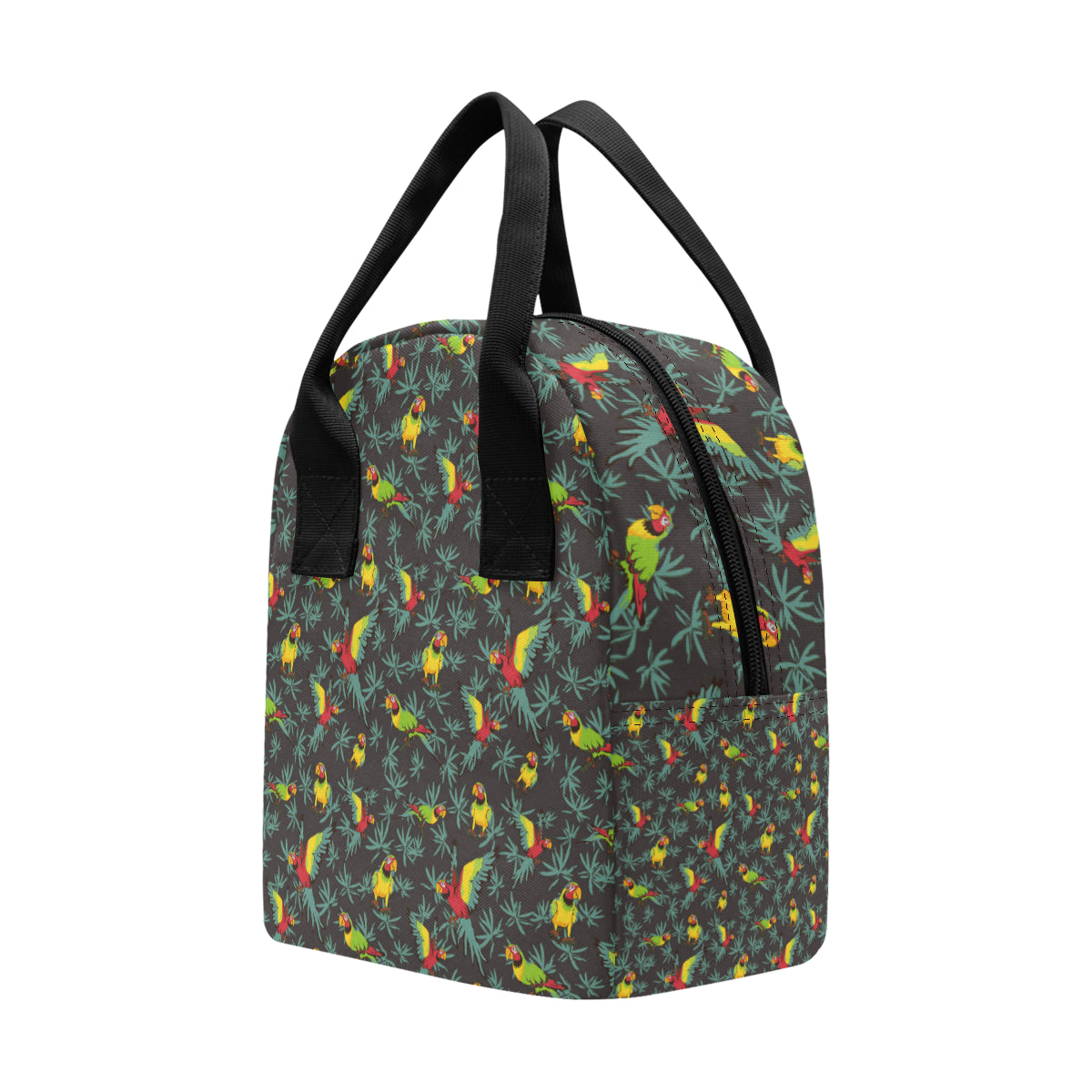 Parrot Themed Print Insulated Lunch Bag