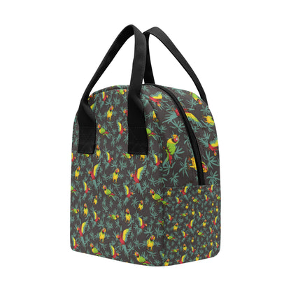 Parrot Themed Print Insulated Lunch Bag