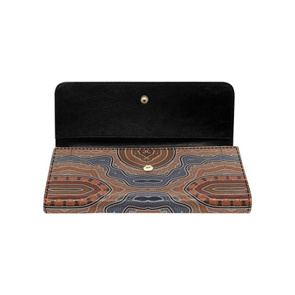 Aboriginal Pattern Print Design 01 Women's Trifold Wallet