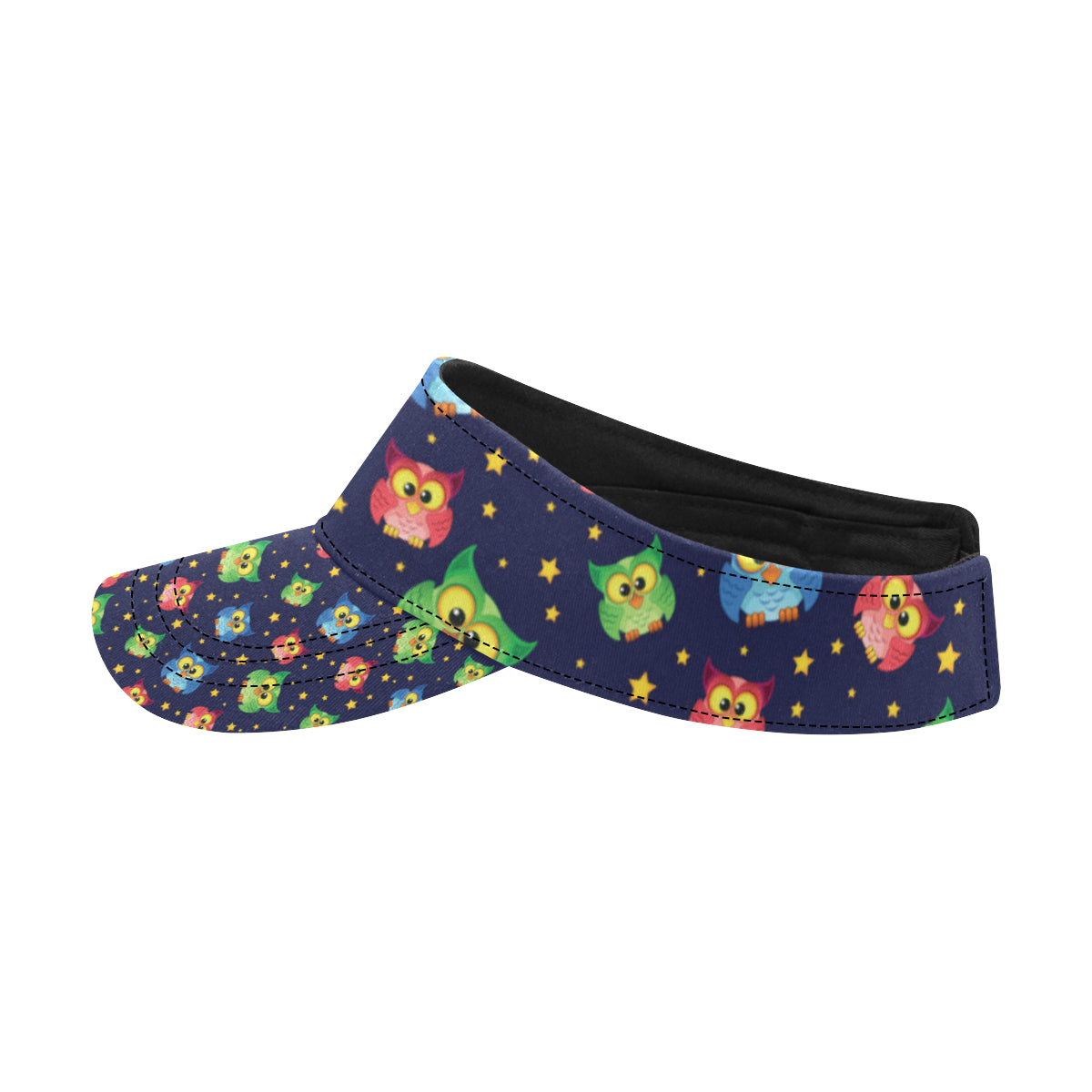 Owl with Star Themed Design Print Unisex Sun Visor