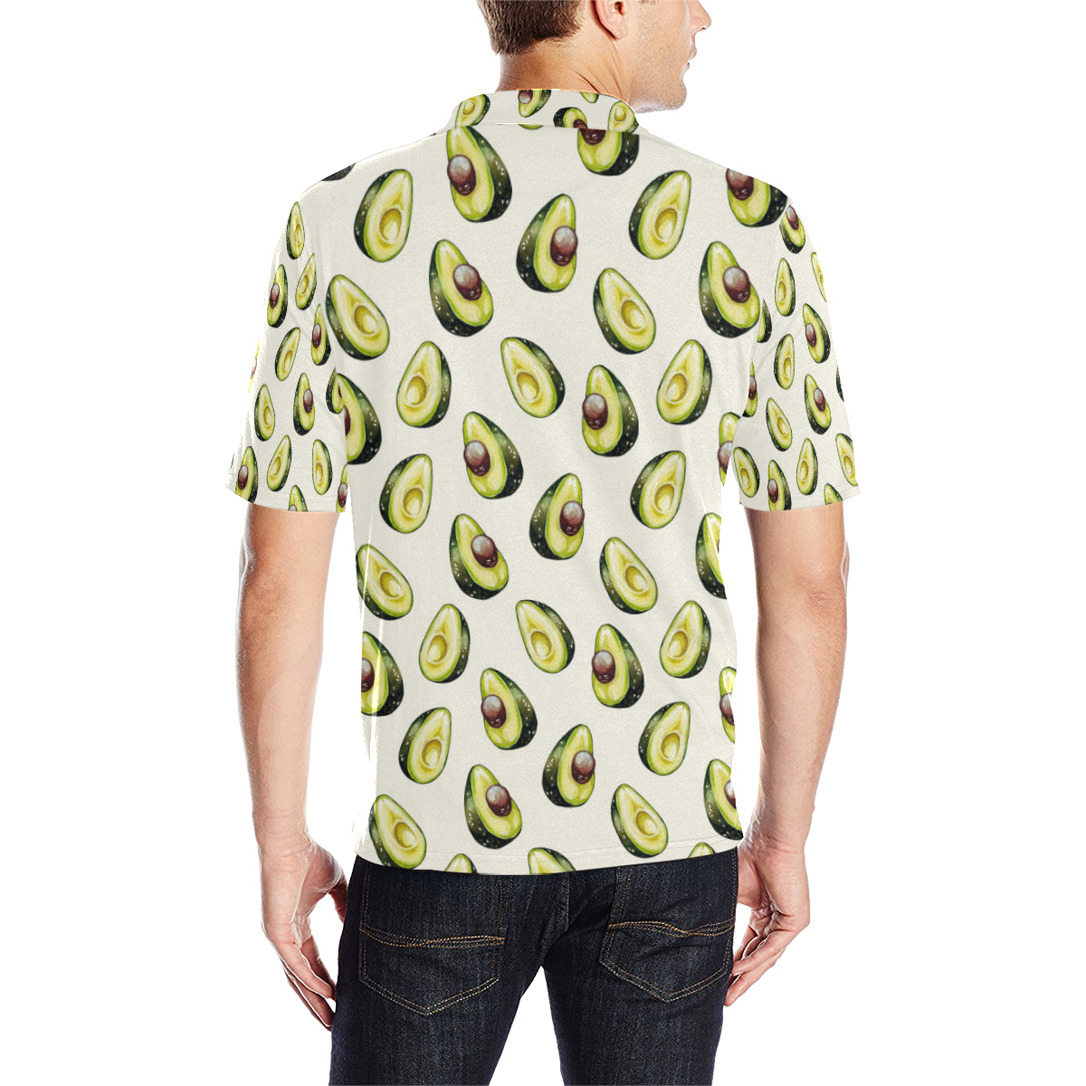 Avocado Pattern Print Design 01 Men Polo Shirt
