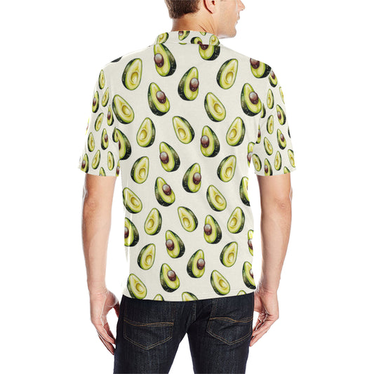 Avocado Pattern Print Design 01 Men Polo Shirt