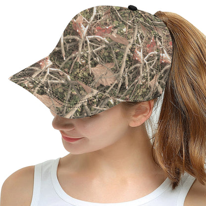 Camouflage Realistic Tree Authumn Print Snapback Cap