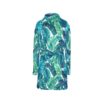 Brightness Tropical Palm Leaves Women's Fleece Robe