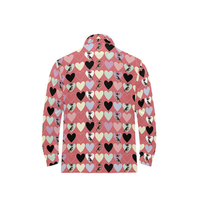 Chihuahua Pattern Print Design 01 Long Sleeve Polo Shirt For Men's