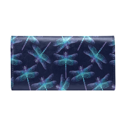 Dragonfly Hand Drawn Style Print Women's Trifold Wallet