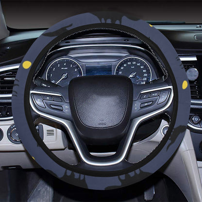 Wolf Print Design LKS301 Steering Wheel Cover with Elastic Edge
