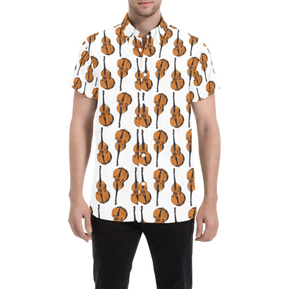 Cello Print Design LKS403 Men Short Sleeve Button Up Shirt