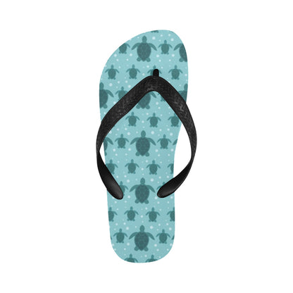 Sea Turtle Print Design LKS305 Flip Flops