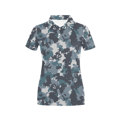 ACU Digital Urban Camouflage Women's Polo Shirt