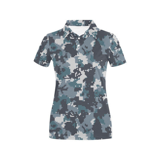 ACU Digital Urban Camouflage Women's Polo Shirt
