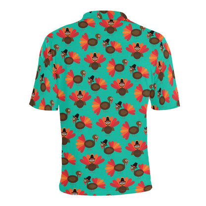 Turkey Print Design LKS402 Men Polo Shirt