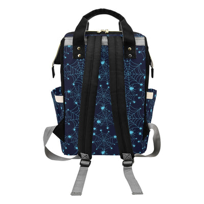 Spider Web Blue Print Design LKS304 Diaper Bag Backpack