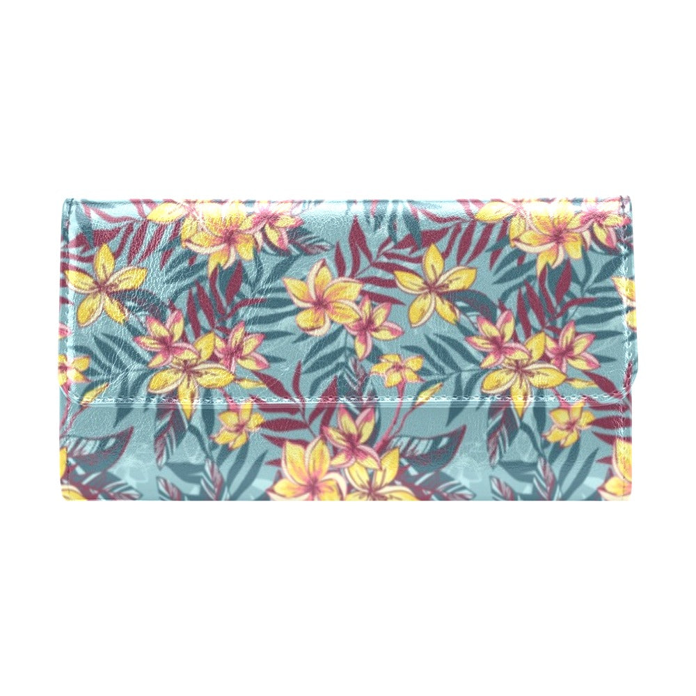 Summer Floral Print Design LKS304 Women's Trifold Wallet