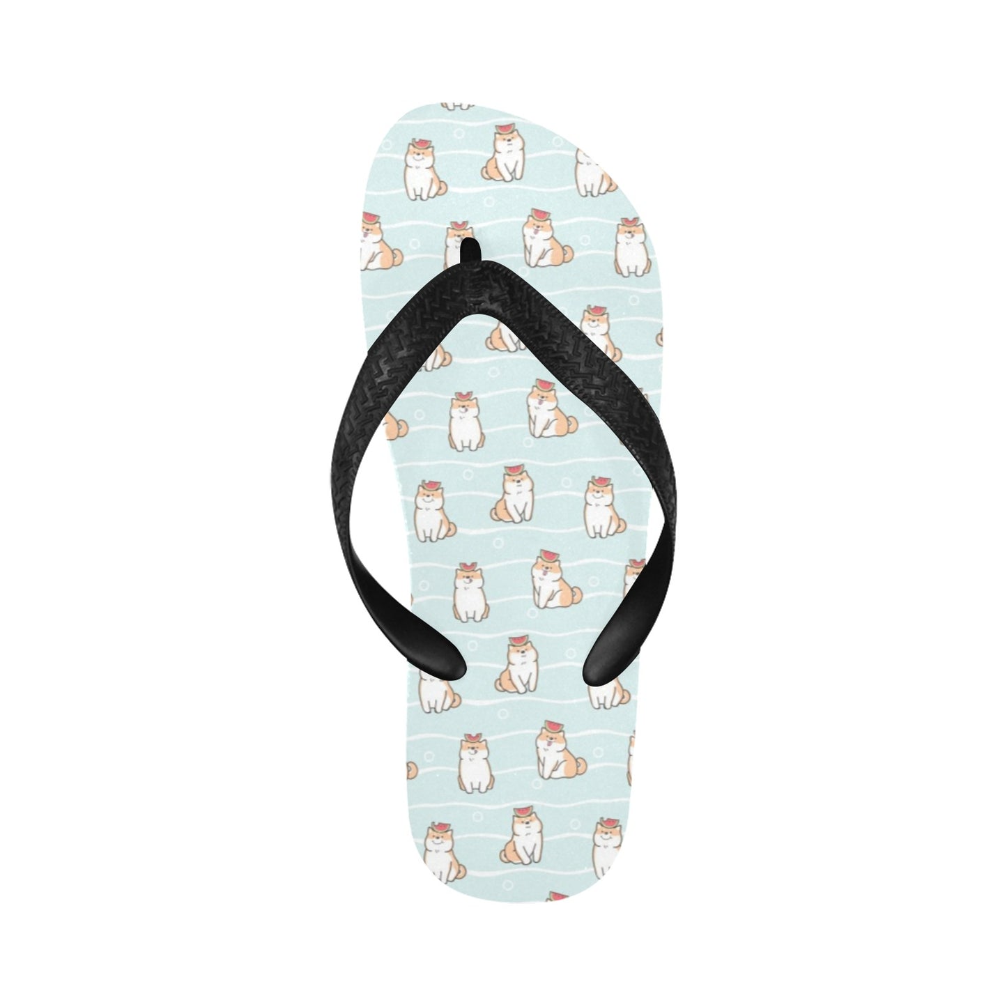 Shiba Inu Print Design LKS3011 Flip Flops