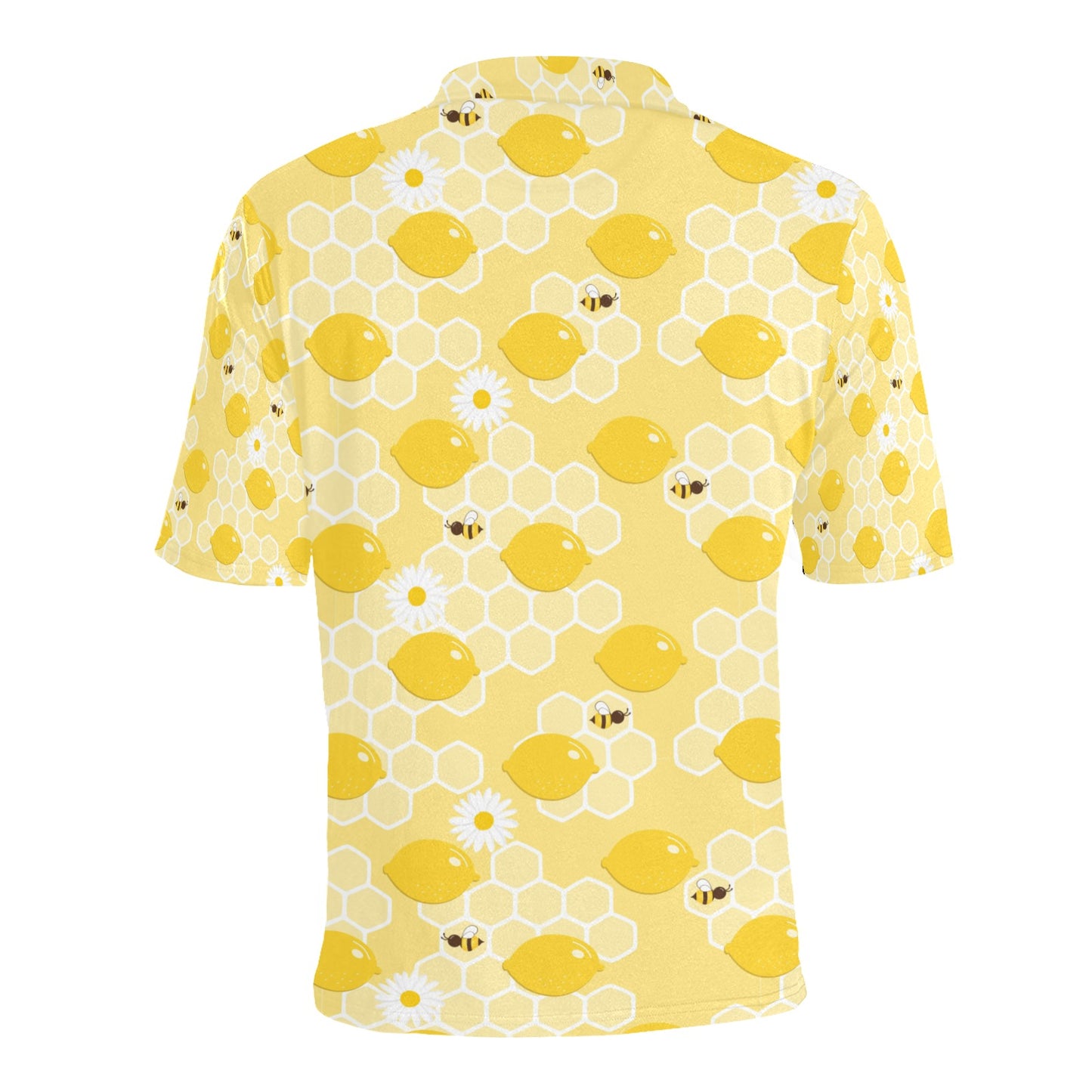 Honey Bee Honeycomb Print Design LKS3010 Men Polo Shirt