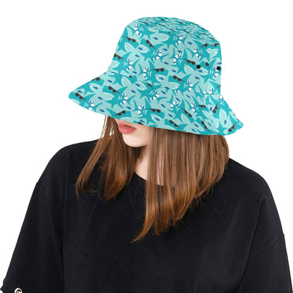 Shark Cute Print Design LKS302 Unisex Bucket Hat