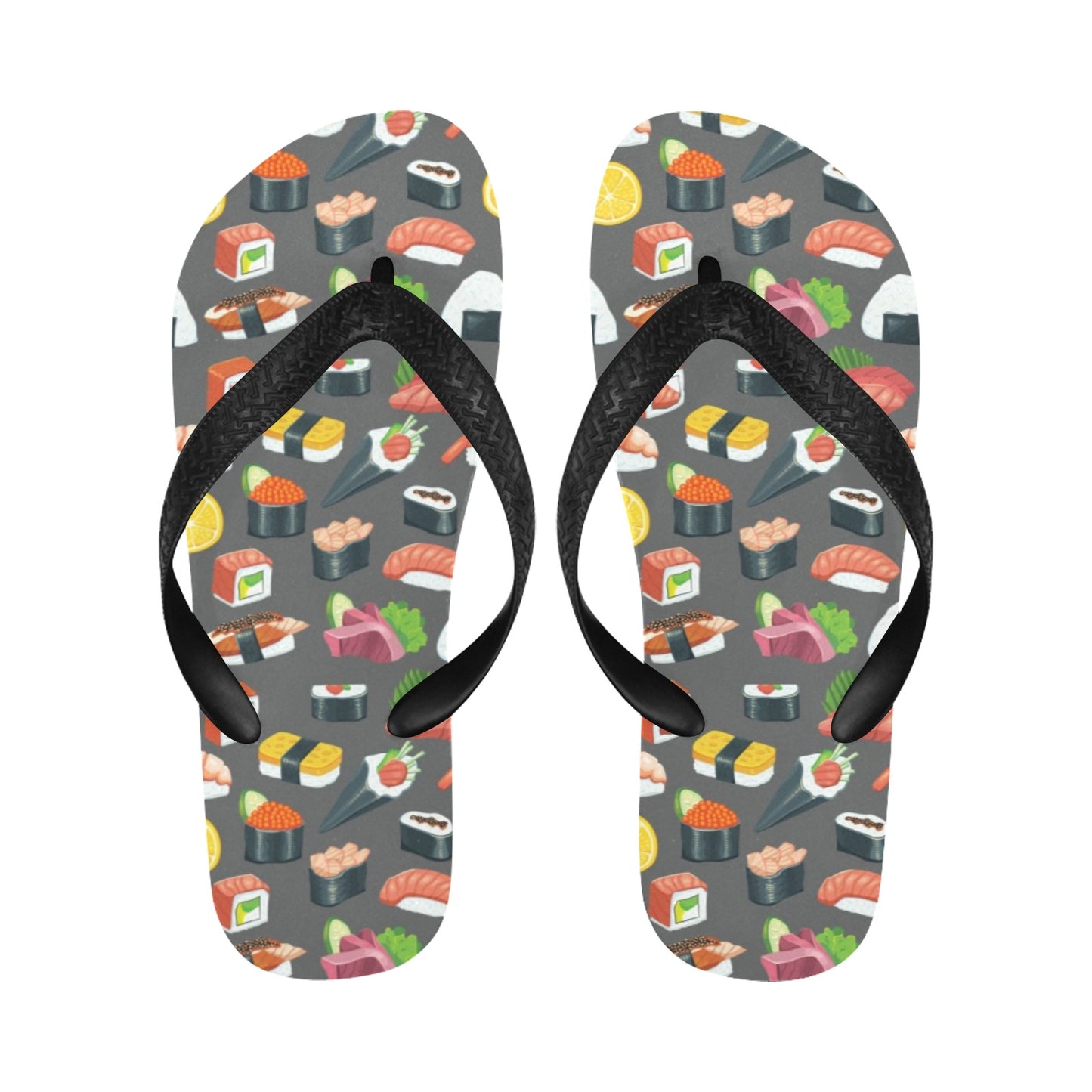 Sushi Print Design LKS302 Flip Flops