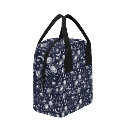 Space Rocket Print Design LKS301 Insulated Lunch Bag