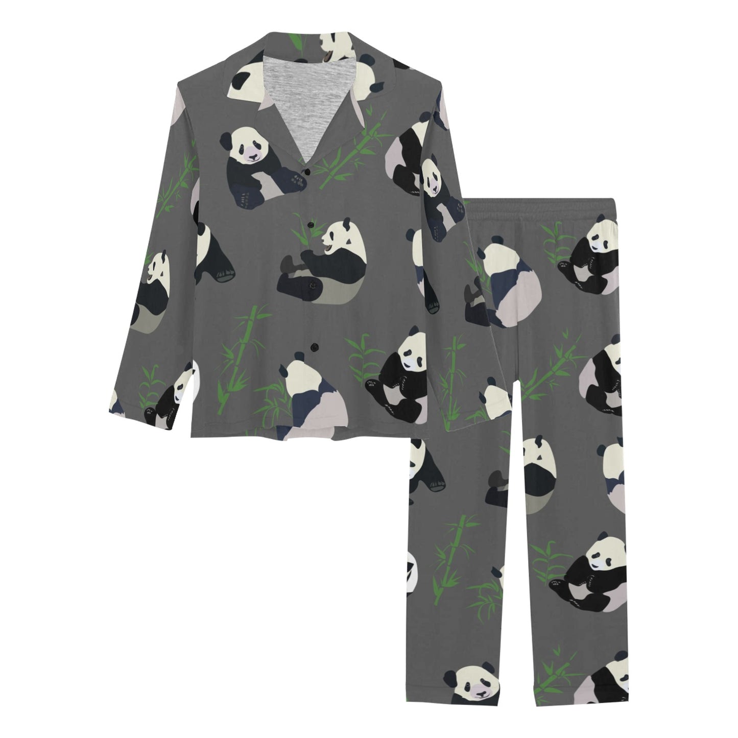Panda Pattern Print Design A06 Women's Long Pajama Set