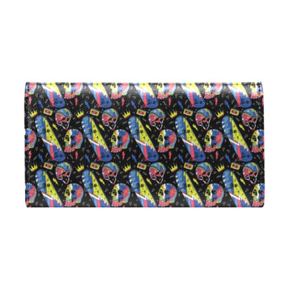 Skateboard Print Design LKS304 Women's Trifold Wallet