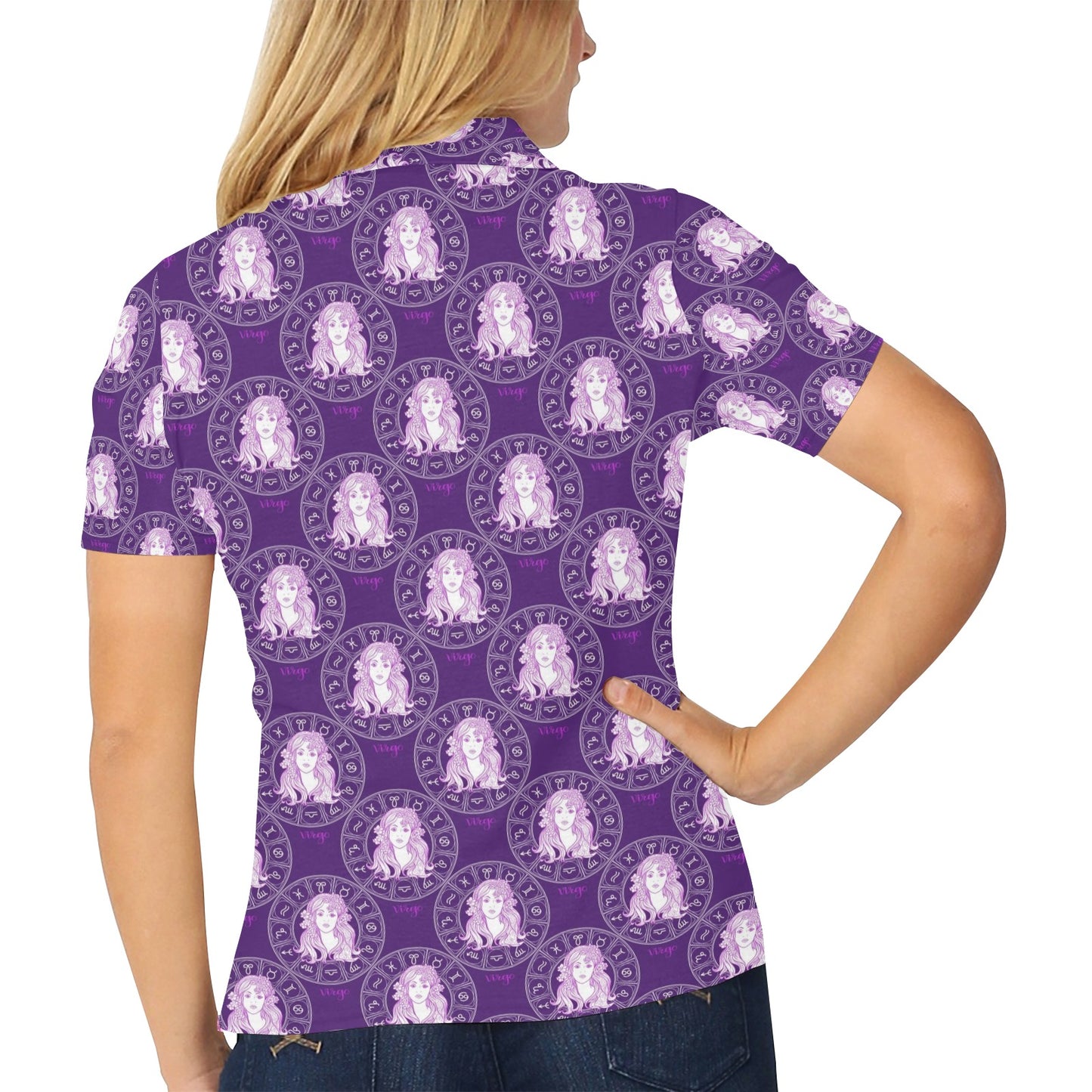 Virgo Print Design LKS301 Women's Polo Shirt
