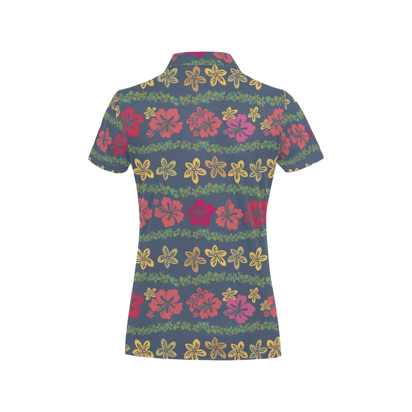 Hawaiian Themed Pattern Print Design H018 Women's Polo Shirt