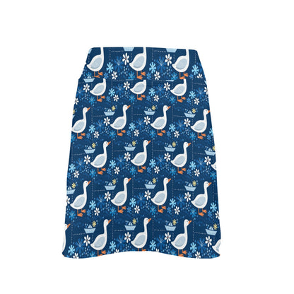 Goose Print Design LKS405 17" Golf & Pickleball Skort with Pockets