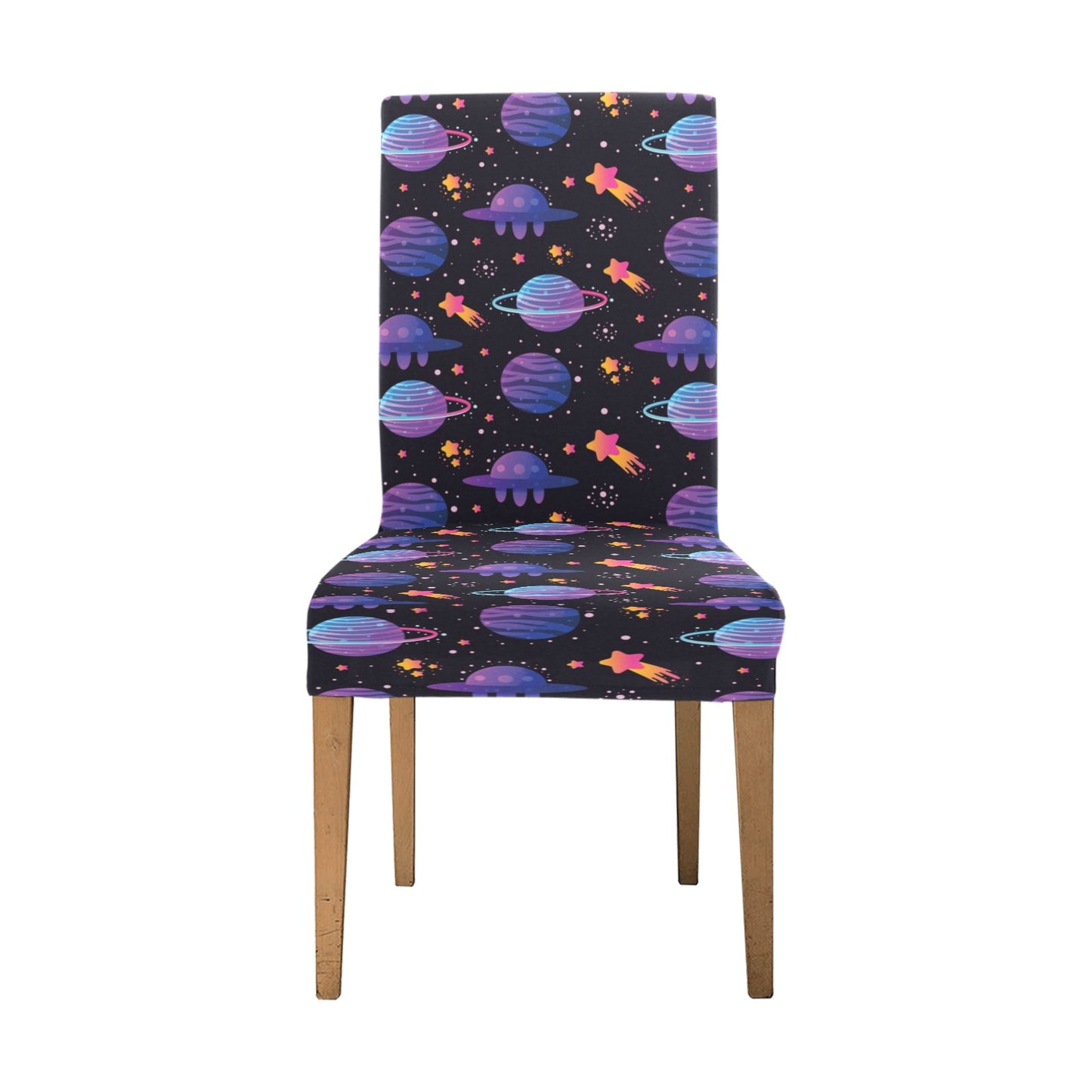 UFO Star Galaxy Print Design LKS308 Dining Chair Slipcover