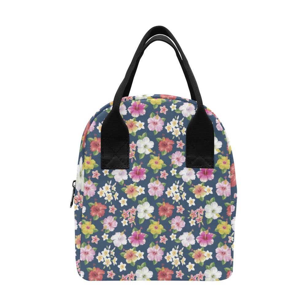 Hibiscus Sweet Print Design LKS304 Insulated Lunch Bag