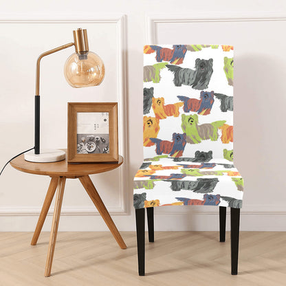 Skye Terriers Print Design LKS301 Dining Chair Slipcover